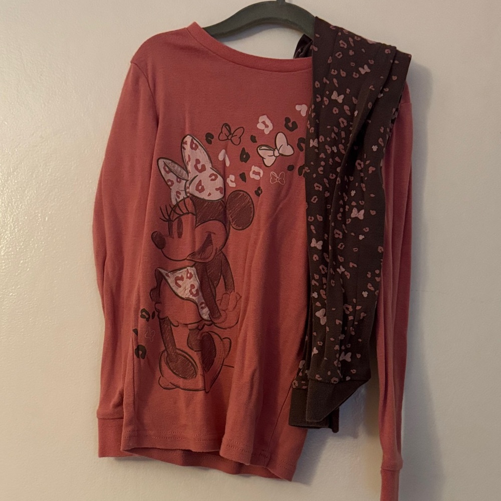 Disney Kids Minnie Mouse Long Sleeve Tee and leggings